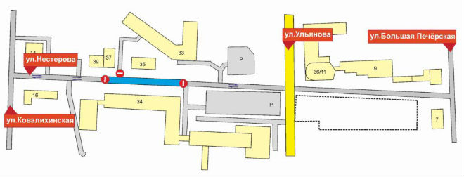 Опубликована схема движения по частично перекрытой улице Нестерова - фото 4