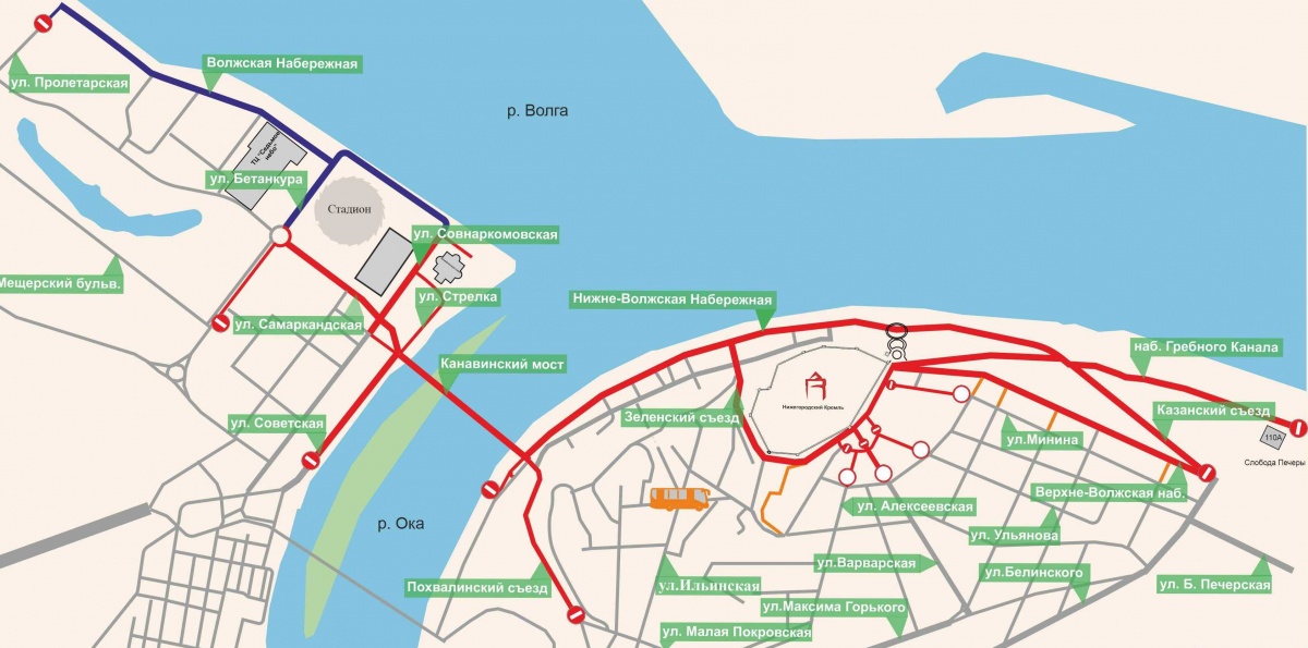 Центр, Мещеру и Канавинский мост перекроют в Нижнем Новгороде 24-25 мая - фото 1