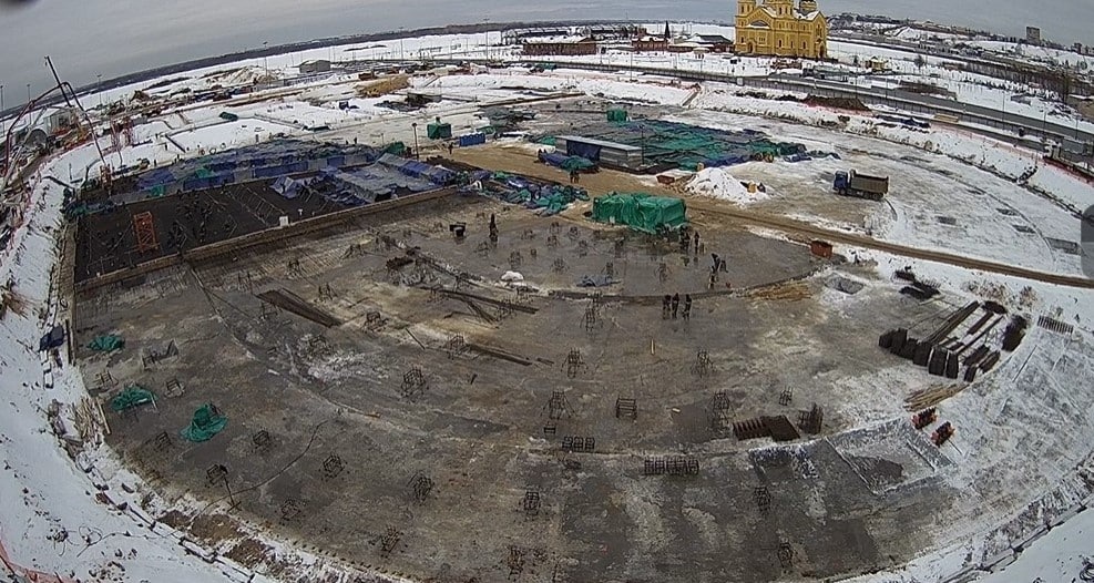 50% фундамента Ледового дворца на Стрелке зальют до конца недели - фото 1