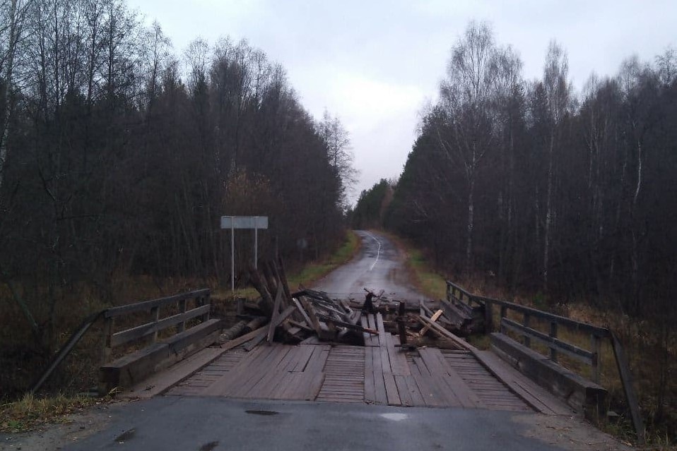 Мост разрушился в Нижегородской области
