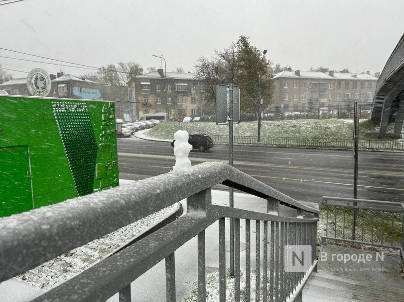 Снежная буря и сильный ветер накрыли Нижний Новгород днем 17 октября - фото 2