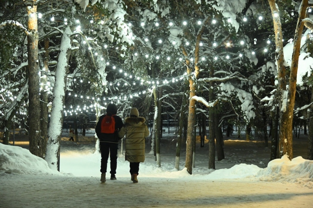 Парки Дзержинска начали украшать к Новому году - фото 1