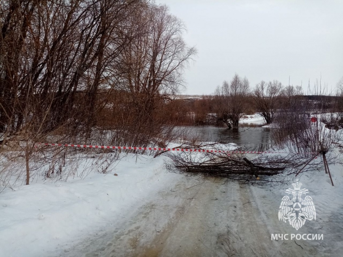 Низководный мост через Пьяну затопило в Гагинском районе - фото 1