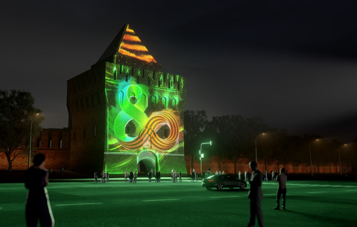 Необычные видеопроекции покажут на башне нижегородского кремля 9-11 мая - фото 1