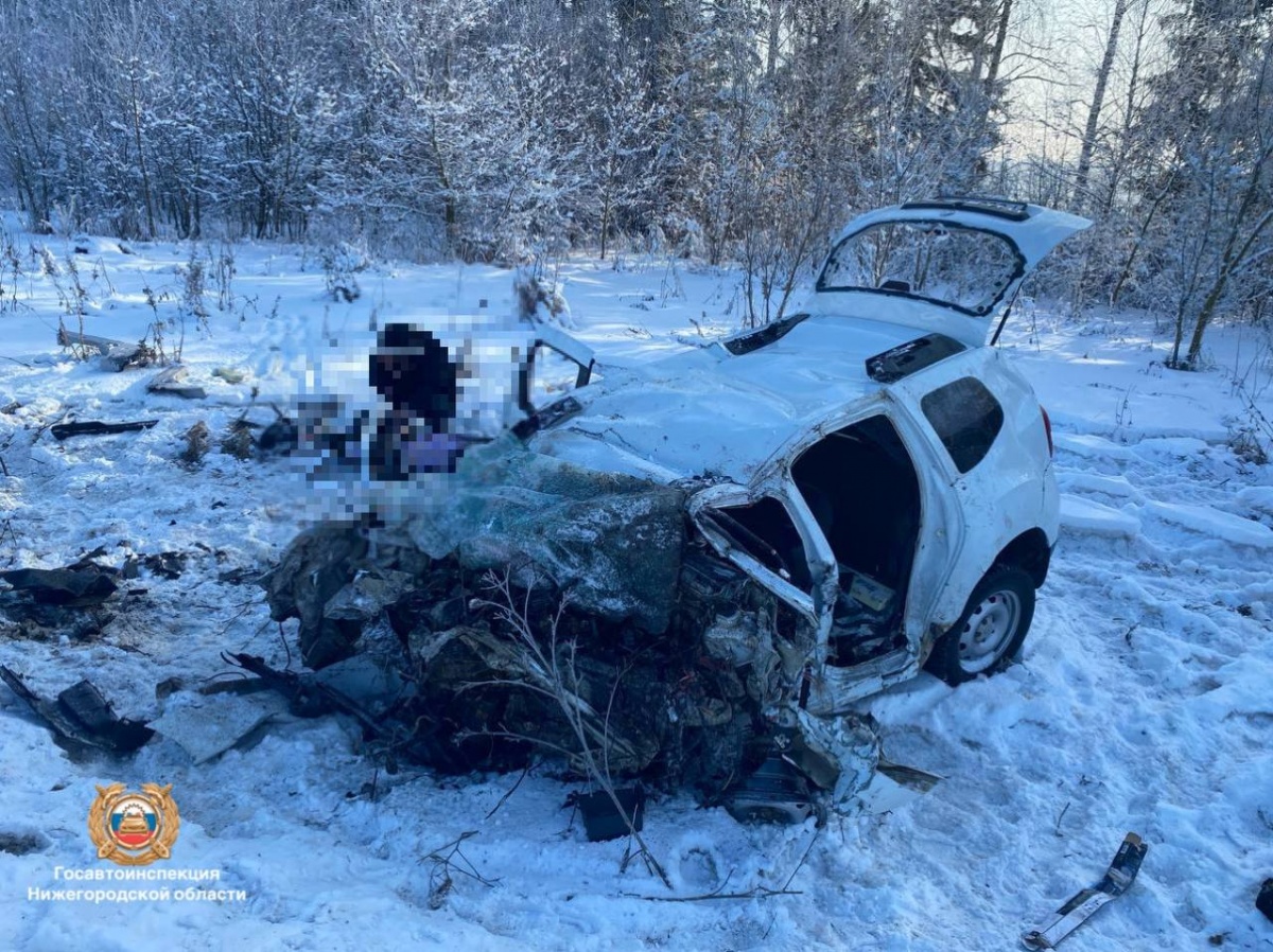 Момент страшного ДТП с погибшими в Нижегородской области попал на видео