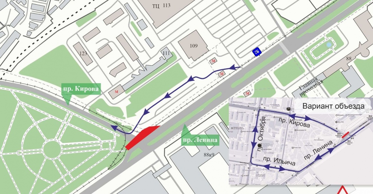 Перекресток проспектов Ленина и Кирова перекроют из-за ремонта рельсов - фото 1