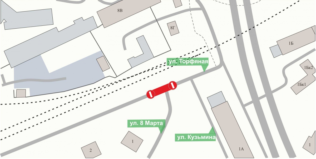 Участок улицы Торфяной будет закрыт для транспорта с 18 июля до 11 сентября - фото 1