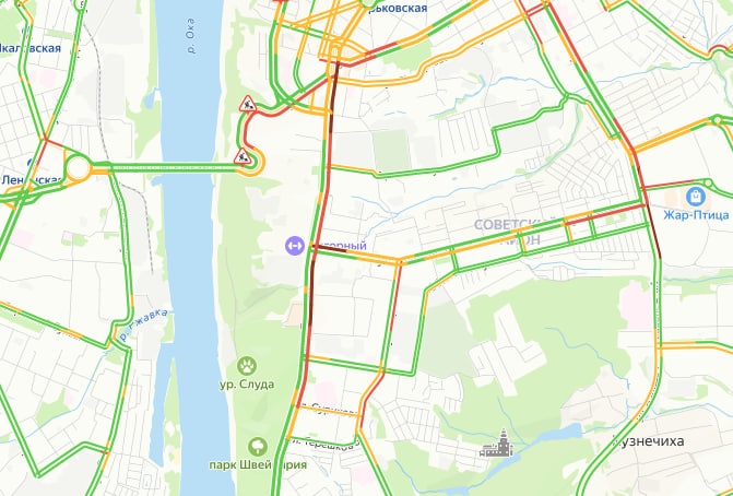 Нижегородцы застряли в гигантской пробке на проспекте Гагарина - фото 1