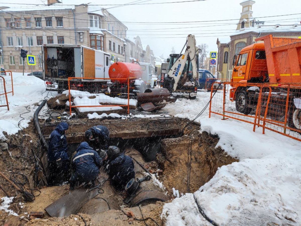 Ремонт теплосетей на улице Славянской в Нижнем Новгороде завершится вечером 19 января - фото 1